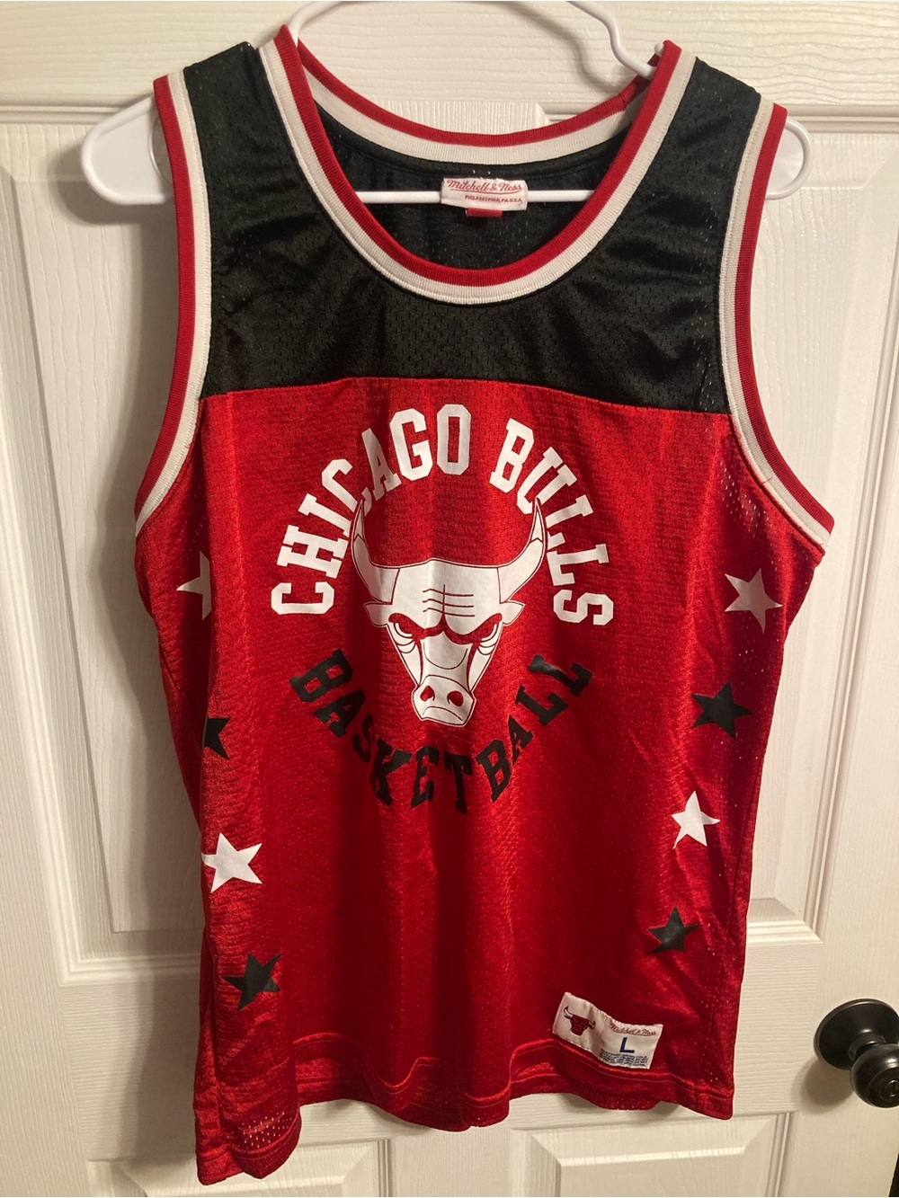 Mitchell & Ness Chicago Bulls Red and Black Mesh Basketball Tank